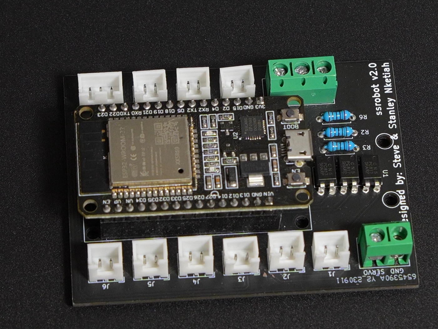 V2 robot controller: an ESP32 on my first custom PCB