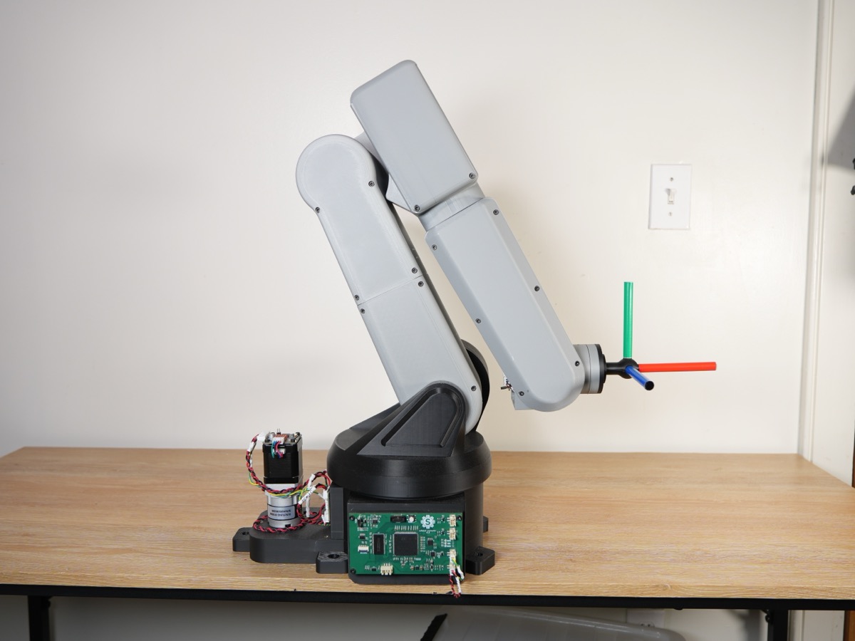 6DOF robot arm on a workbench