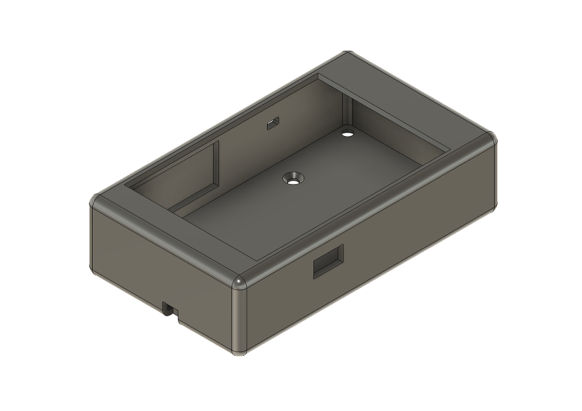 CAD model of the main board enclosure