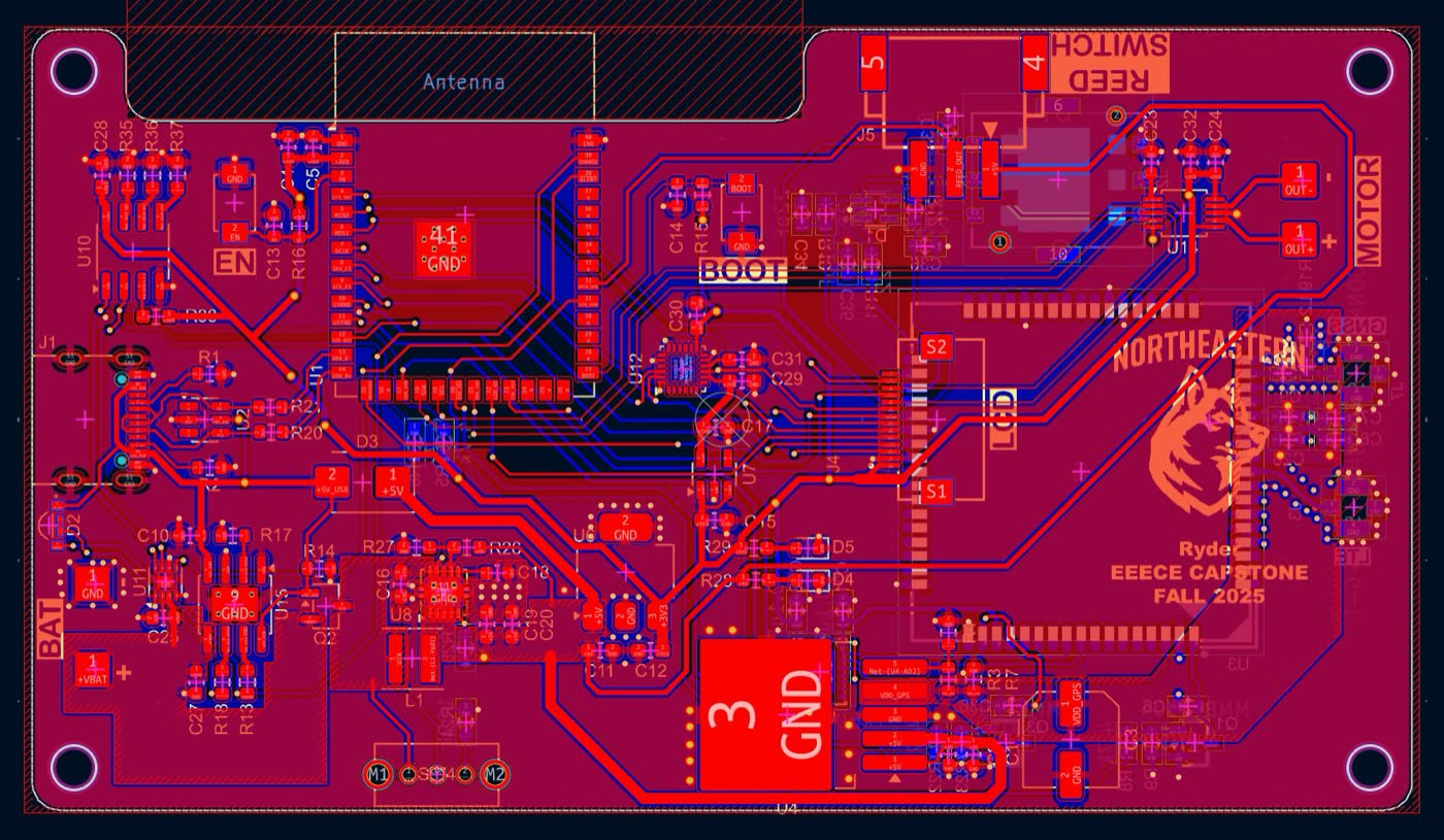 PCB layout of the Rev2 main board