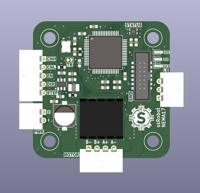 3D render of the first NEMA 17 driver