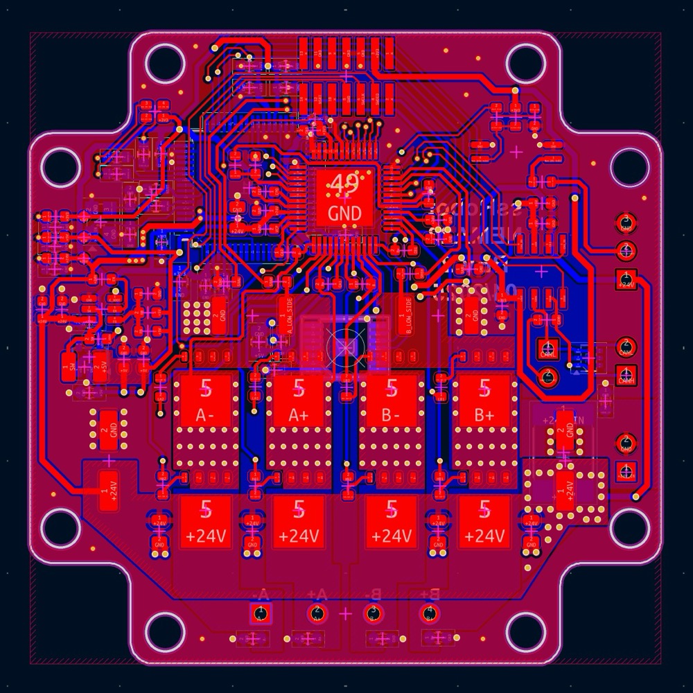 PCB layout of the NEMA 23 driver